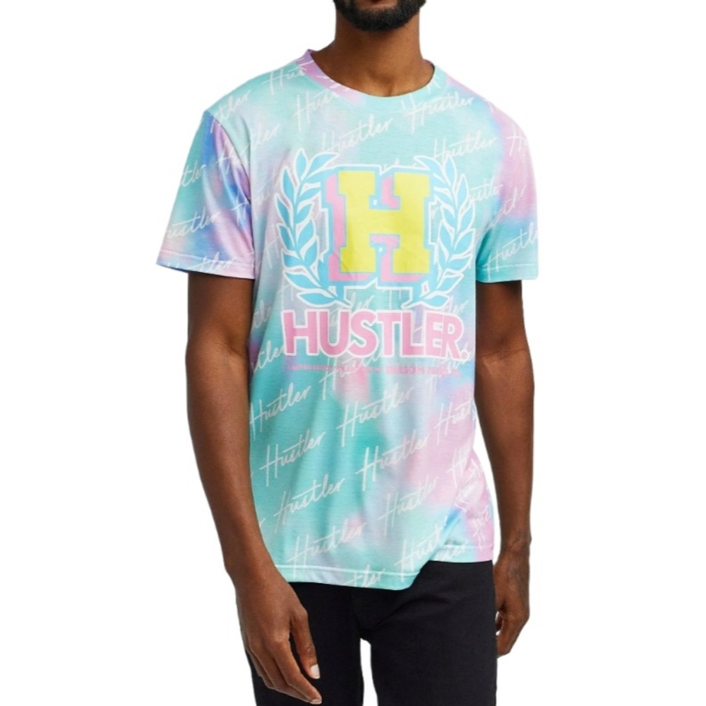 Reason x Hustler Tie Dye Logo Pastel T-Shirt